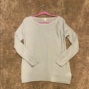 Gap mesh sleeve gray sweater size M